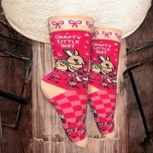 Sassy Crafty Bunny Graphic Socks